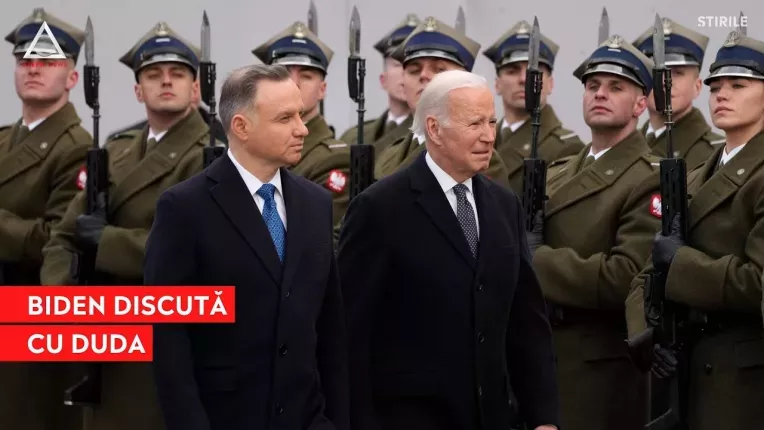 Biden a discutat cu presedintele Poloniei, in a doua sa vizita oficiala de la inceputul razboiului