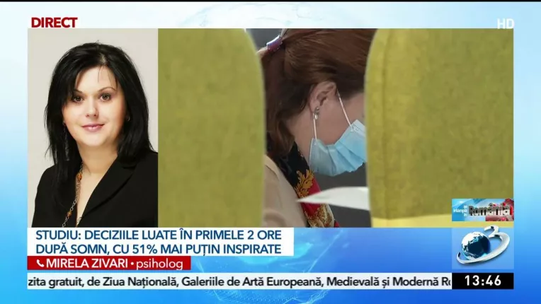 Deciziile luate in primele 2 ore dupa somn sunt cu 51% mai putin inspirate