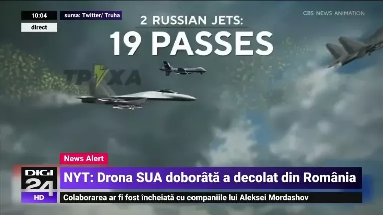 Drona doborata deasupra Marii Negre a decolat din Romania