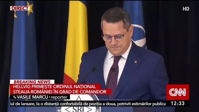 Eduard Hellvig a fost decorat de presedintele Klaus Iohannis cu Ordinul National Steaua Romaniei