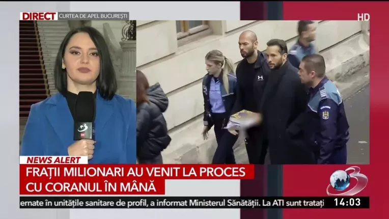 Fratii Tate au adus Coranul in sala de judecata