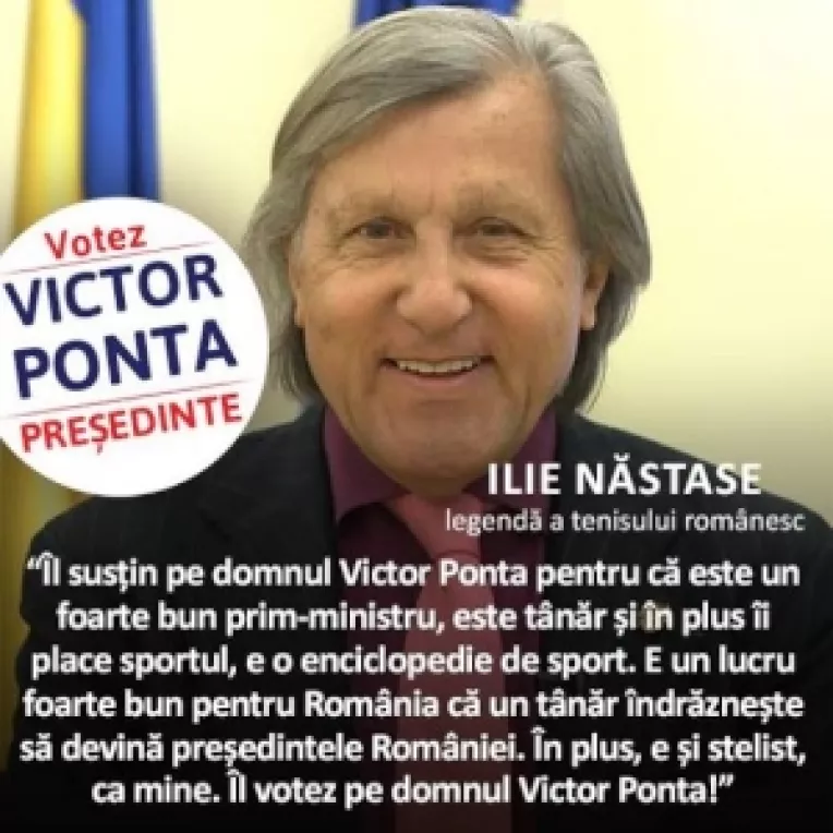 Ilie Nastase, legenda tenisului romanesc, il sustine pe Victor Ponta