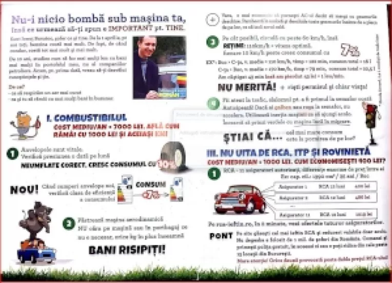 MANDRU CA SUNT ROMAN: O excelenta brosura de marketing politic electoral pentru automobilisti