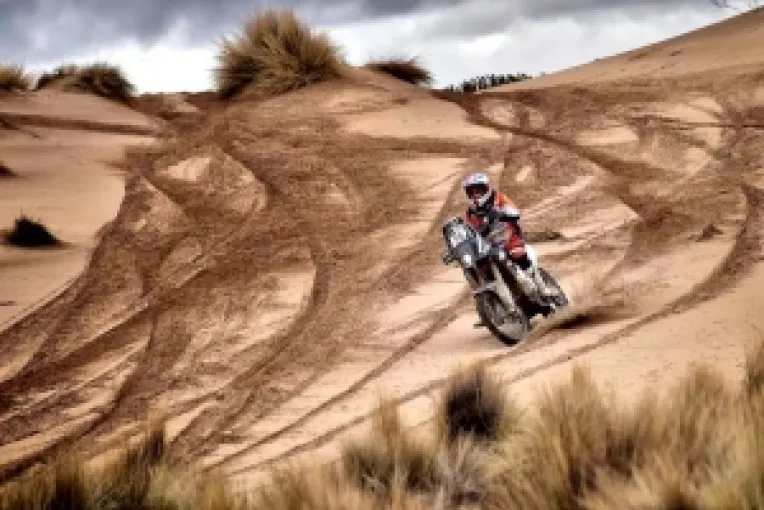 Motociclistul Emanuel Gyenes, la Raliul Dakar 2018