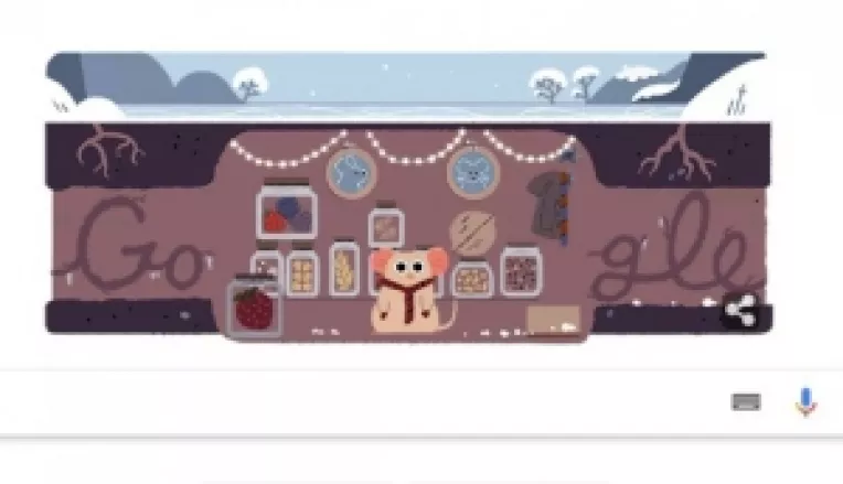 SOLSTITIUL DE IARNA 2017 este  marcat de GOOGLE cu un DOODLE special