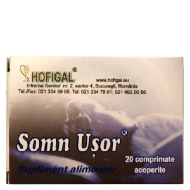 Suplimentul alimentar Somn usor de la Hofigal ajuta la refacerea organismului dupa perioade de surmenaj fizic si mental