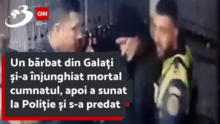 Un barbat din Galati si-a injunghiat mortal cumnatul, apoi a sunat la Politie si s-a predat