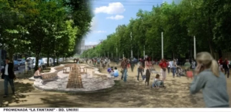 Zona de promenada pentru bucuresteni: Segmentul cuprins intre Piata Unirii si Piata Constitutiei